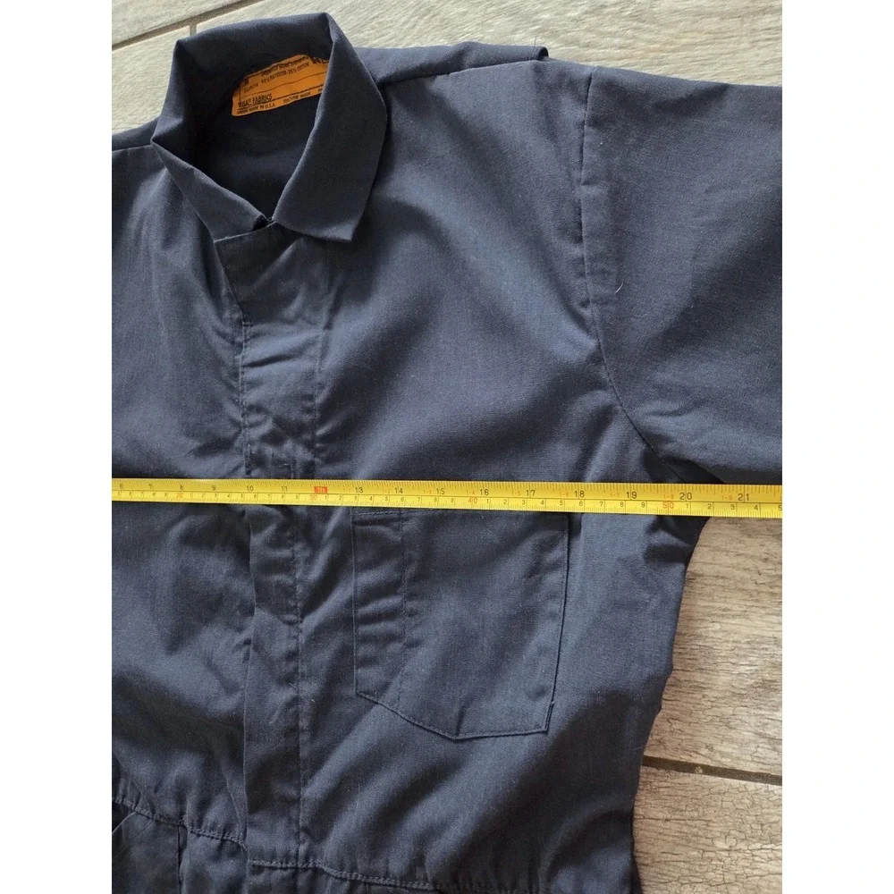 VTG Engineered Work Garments Mens M Navy USA Union Mechanic Coverall Uniform